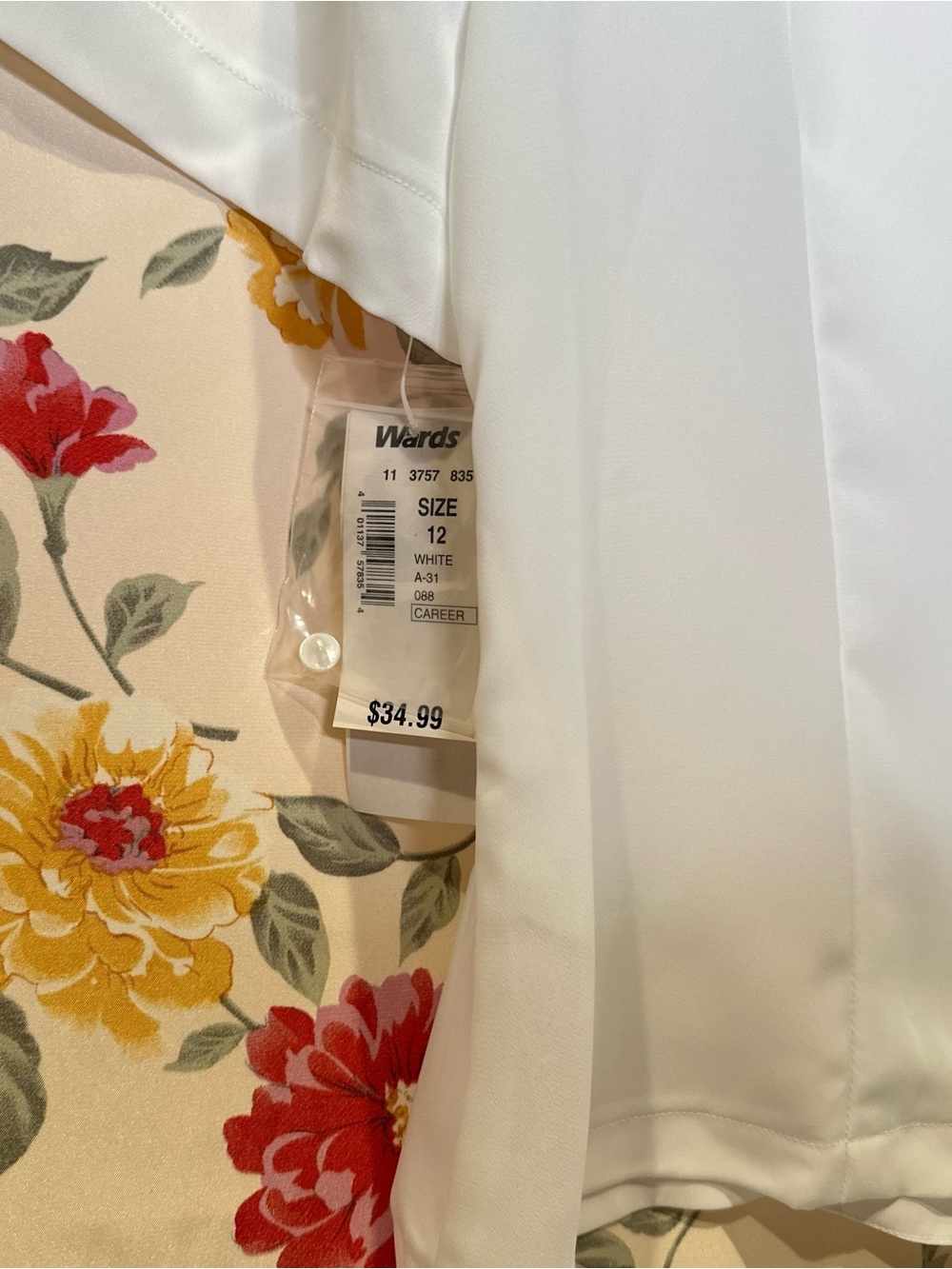 KATHY CHE NWT VINTAGE 90s EMBROIDERED FLORAL EMBELLISHED PEARL BUTTON UP BLOUSE - Picture 7 of 7
